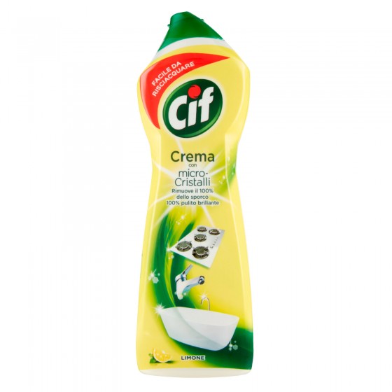 Cif Detergente in Crema Profumo Limone con Micro-Cristalli Cif Detergente in Crema Profumo Limone con Micro-Cristalli