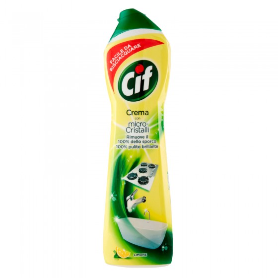 Cif Detergente in Crema Profumo Limone con Micro-Cristalli Cif Detergente in Crema Profumo Limone con Micro-Cristalli