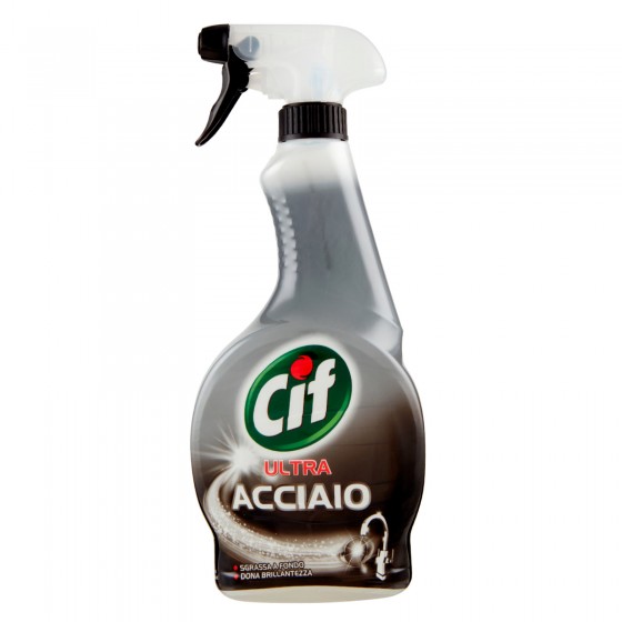 Cif Ultra Acciaio Detergente Spray - Flacone da 500ml Cif Ultra Acciaio Detergente Spray - Flacone da 500ml