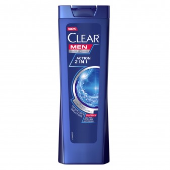 Clear Men Action 2in1 Shampoo Antiforfora per Tutti i Tipi di Capelli -...