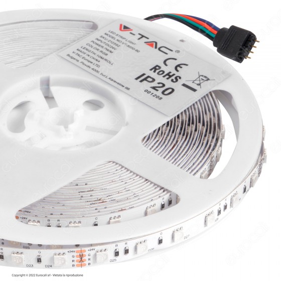 V-Tac VT-5050-60 Striscia LED Flessibile 70W SMD RGB 60 V-Tac VT-5050-60 Striscia LED Flessibile 70W SMD RGB 60