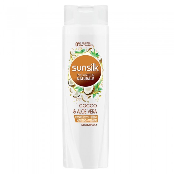Sunsilk Shampoo Ricarica Naturale Nutriente con Cocco e Aloe Vera per Sunsilk Shampoo Ricarica Naturale Nutriente con Cocco e Aloe Vera per