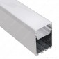 V-Tac VT-8127 Profilo Piatto Largo in Alluminio per Strisce LED a Sospensione con Copertura Opaca Lunghezza 2 metri - SKU 2872