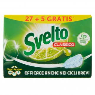 Svelto Classico Pastiglie per Lavastoviglie - Confezione da 32 Tabs