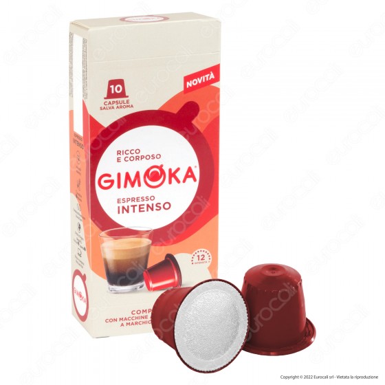 10 Capsule Caffè Gimoka Intenso Cialde Compatibili Nespresso 10 Capsule Caffè Gimoka Intenso Cialde Compatibili Nespresso