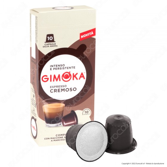 10 Capsule Caffè Gimoka Cremoso Cialde Compatibili Nespresso 10 Capsule Caffè Gimoka Cremoso Cialde Compatibili Nespresso