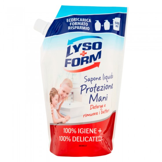 Lysoform Protezione Mani Sapone Liquido Igienizzante Ecoricarica - Lysoform Protezione Mani Sapone Liquido Igienizzante Ecoricarica -