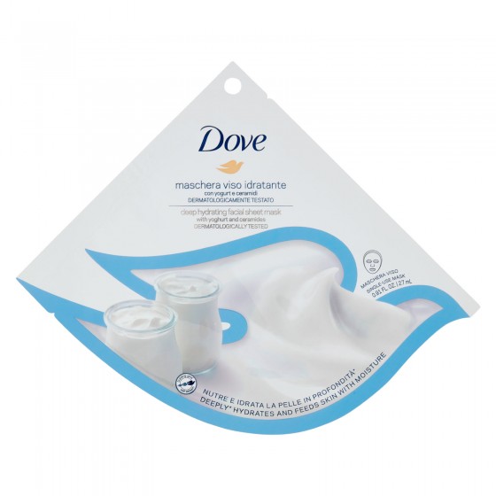 Dove Maschera Viso Idratante in Tessuto - Trattamento da 1 Dove Maschera Viso Idratante in Tessuto - Trattamento da 1