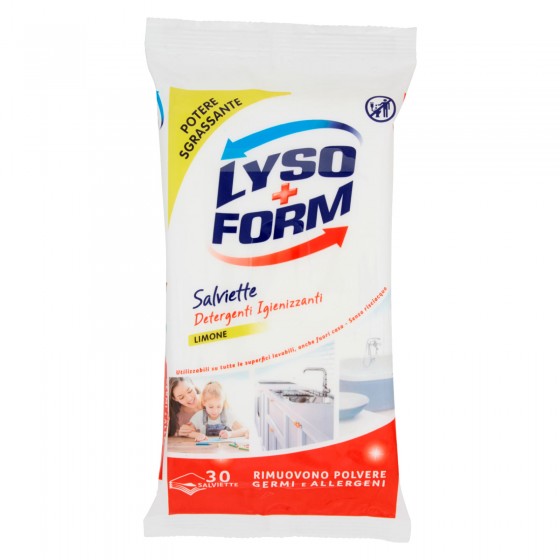 Lysoform Salviette Detergenti Igienizzanti Potere Sgrassante al Lysoform Salviette Detergenti Igienizzanti Potere Sgrassante al