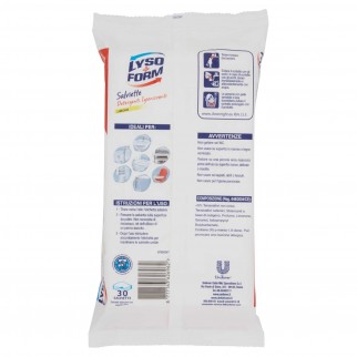 Lysoform Salviette Detergenti Igienizzanti Potere Sgrassante al