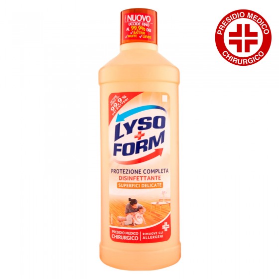 Lysoform Protezione Completa Disinfettante per Superfici Delicate Lysoform Protezione Completa Disinfettante per Superfici Delicate