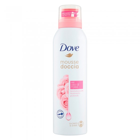 Dove Mousse Doccia Con Olio di Rosa - Flacone da 200ml Dove Mousse Doccia Con Olio di Rosa - Flacone da 200ml