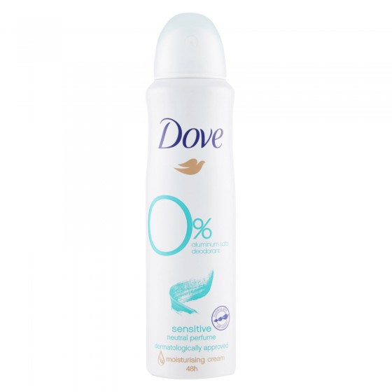 Dove Deodorante Spray Sensitive 48h Profumo Neutro 0% Sali di Dove Deodorante Spray Sensitive 48h Profumo Neutro 0% Sali di