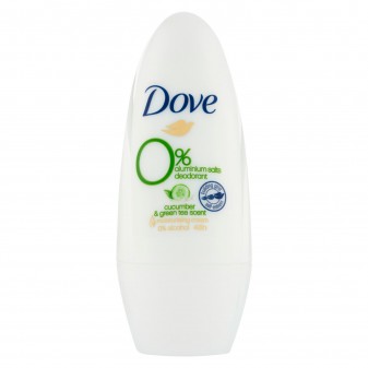 Dove Deodorante Roll-On Tè Verde e Cetriolo 48h 0% Sali di Alluminio