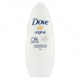 Dove Deodorante Roll-On Original 0% Sali di Alluminio - Flacone da