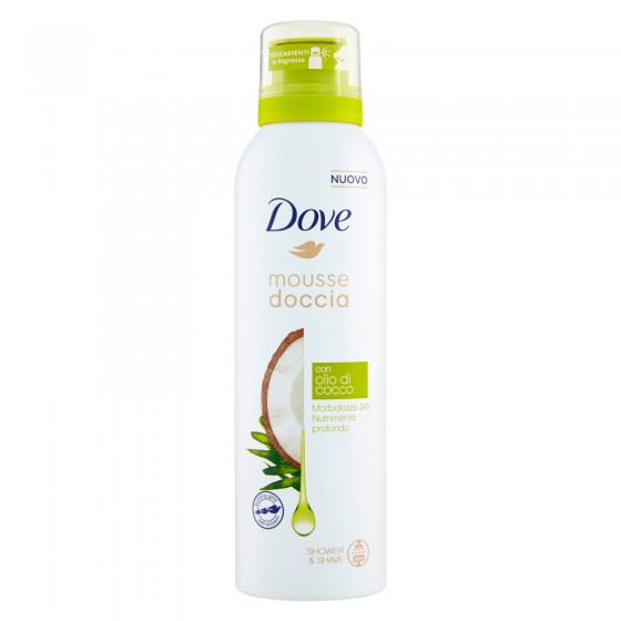 Dove Mousse Doccia Con Olio di Cocco - Flacone da 200ml Dove Mousse Doccia Con Olio di Cocco - Flacone da 200ml