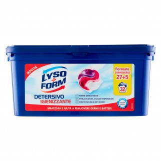 Lysoform Detersivo Igienizzante in Capsule Potere Smacchiante per