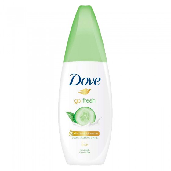 Dove Deodorante Go Fresh Vapo No Gas al Cetriolo e Tè Verde - Flacone Dove Deodorante Go Fresh Vapo No Gas al Cetriolo e Tè Verde - Flacone