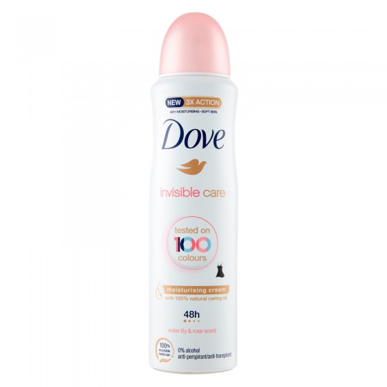 Deodorante Spray Invisible Care 48h Rosa & Ninfea 0% Alcol 150ml Dove