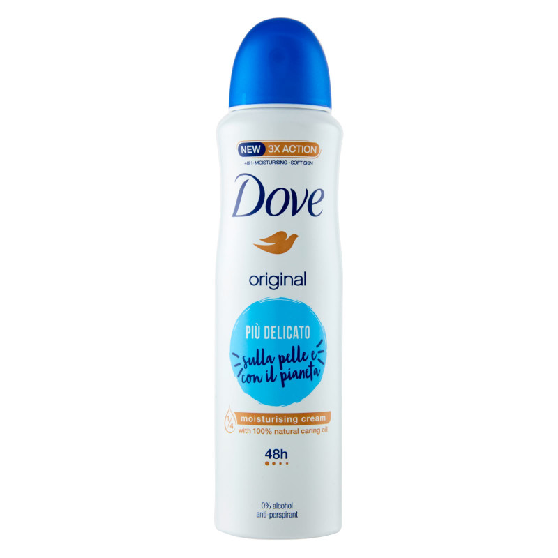 Dove Deodorante Spray Original 48h Delicato 0% Alcol Antitraspirante