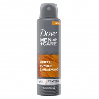 Dove Men+Care Deodorante Spray Mineral Powder + Sandalwood 48h 0% Alcol...
