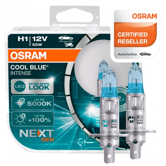 Osram Cool Blue Intense Next Gen 55W Fari Alogeni Auto 12V - 2 Osram Cool Blue Intense Next Gen 55W Fari Alogeni Auto 12V - 2