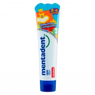 Mentadent Dentifricio 2-6 Gusto Frutta per Bambini - Flacone da 50ml