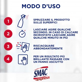 Smac Express Scioglicalcare Igienizzante Detergente Spray con