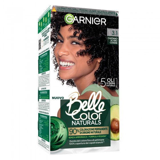 Garnier Belle Color Naturals Tinta Permanente per Capelli 3.1 Castano Garnier Belle Color Naturals Tinta Permanente per Capelli 3.1 Castano