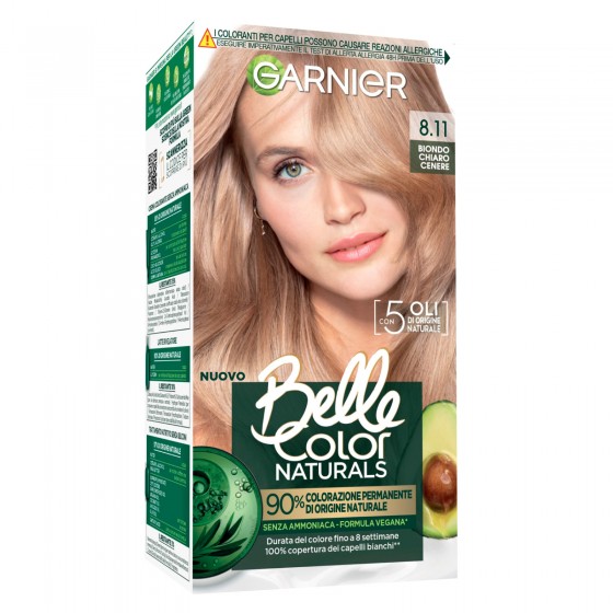 Garnier Belle Color Naturals Tinta Permanente per Capelli 8.11 Biondo Garnier Belle Color Naturals Tinta Permanente per Capelli 8.11 Biondo