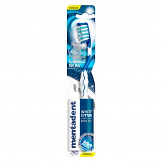 Mentadent Spazzolino White System con Lamella in Gomma Lucidante e