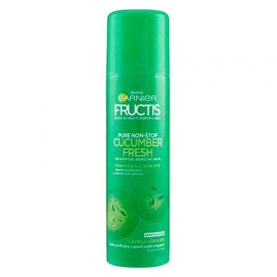 Garnier Fructis Cucumber Fresh Shampoo Senz'Acqua a Secco con Garnier Fructis Cucumber Fresh Shampoo Senz'Acqua a Secco con