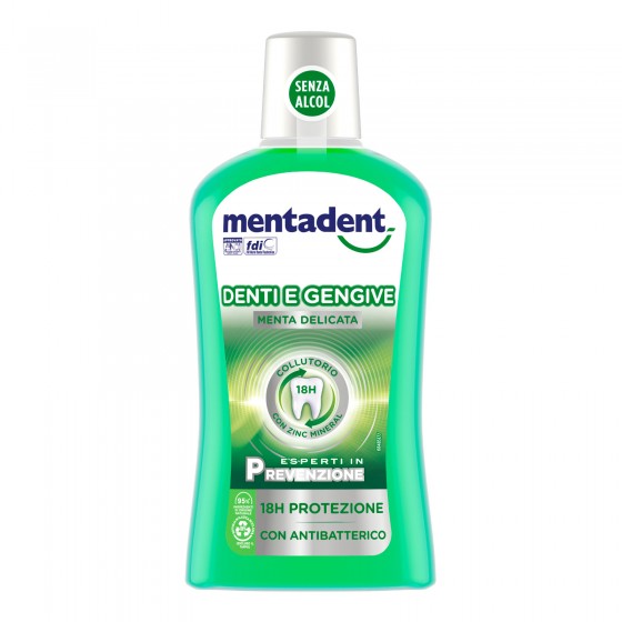 Mentadent Collutorio Denti e Gengive Prevenzione Zero Alcol Con Mentadent Collutorio Denti e Gengive Prevenzione Zero Alcol Con