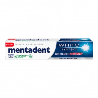 Mentadent White System Dentifricio Sbiancante - Flacone da 75ml