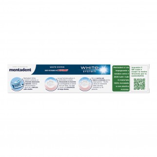Mentadent White System Dentifricio Sbiancante - Flacone da 75ml