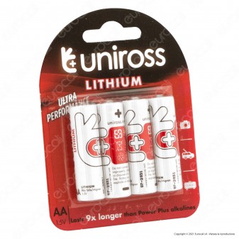 Uniross Lithium Ultra Performance Pila FR6 Stilo Mignon al Litio AA 1.5V -...