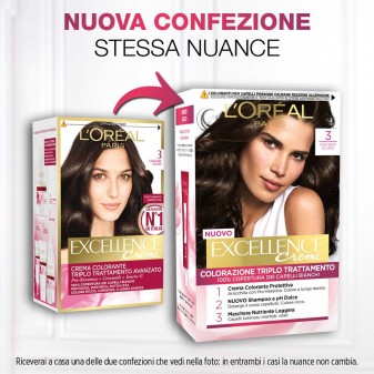 L'Oréal Paris Excellence Colorazione Permanente 3 Castano Scuro