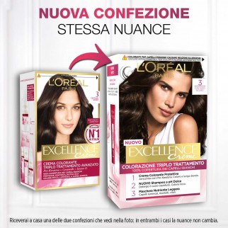 L'Oréal Paris Excellence Colorazione Permanente 3 Castano Scuro