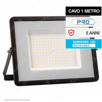 V-Tac Pro VT-106 Faro LED Floodlight 100W SMD Slim IP65 Chip Samsung Nero -...