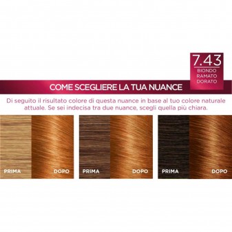 L'Oréal Paris Excellence Colorazione Permanente 7.43 Biondo Ramato
