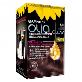 Garnier Olia Glow Tinta Permanente per Capelli 5.12 Castano Freddo...