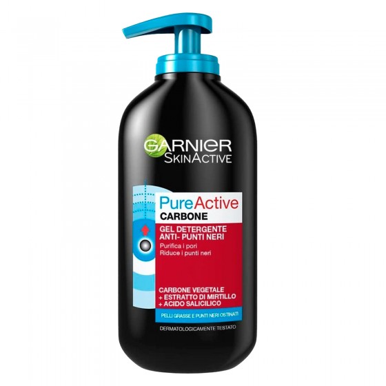 Garnier SkinActive Pure Active Gel Detergente al Carbone Anti Punti Garnier SkinActive Pure Active Gel Detergente al Carbone Anti Punti