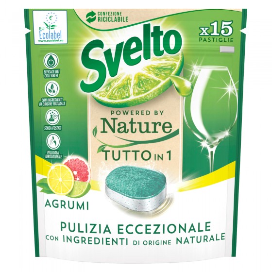 Svelto Powered By Nature Tutto in 1 Pastiglie per Lavastoviglie