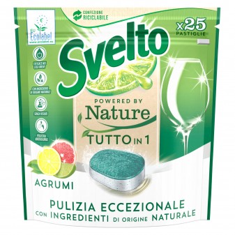 Svelto Powered By Nature Tutto in 1 Pastiglie per Lavastoviglie Pulizia...