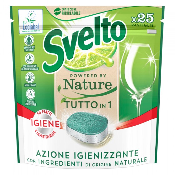 Svelto Powered By Nature Tutto in 1 Pastiglie per Lavastoviglie Svelto Powered By Nature Tutto in 1 Pastiglie per Lavastoviglie