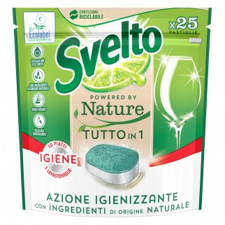 Svelto Powered By Nature Tutto in 1 Pastiglie per Lavastoviglie