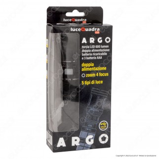 CFG Luce Quadra Argo Torcia LED Professionale Multifunzione IP44 con