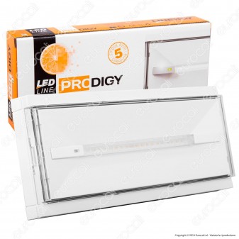 Linergy PS08F13EBI 8W Lampada d'Emergenza Anti Black Out 10 LED