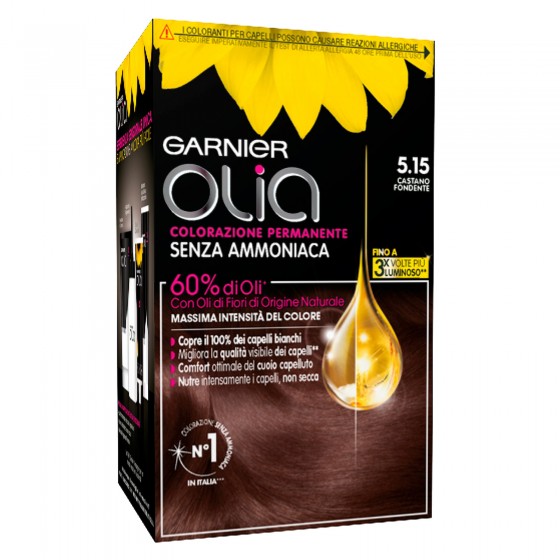 Garnier Olia Tinta Permanente per Capelli 5.15 Castano Fondente Senza Garnier Olia Tinta Permanente per Capelli 5.15 Castano Fondente Senza