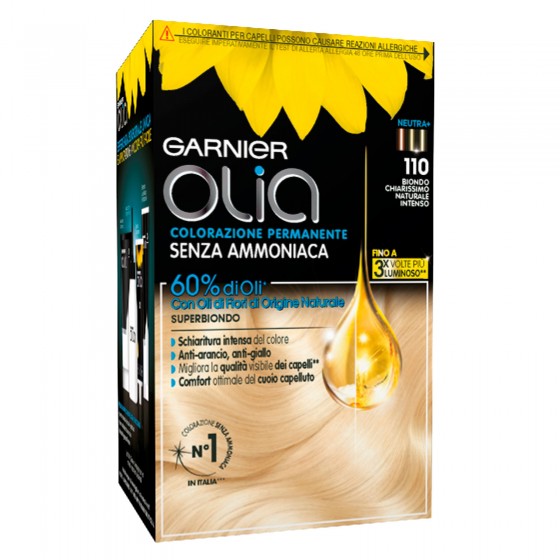 Garnier Olia Neutra+ Tinta Permanente per Capelli 110 Biondo Garnier Olia Neutra+ Tinta Permanente per Capelli 110 Biondo